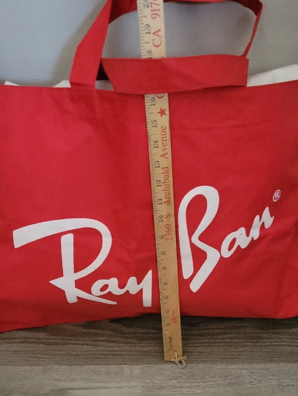 Ray-Ban Red Nylon Canvas Limited Edition Promo Tote